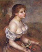Pierre Renoir Young Girl with Daisies Germany oil painting artist
